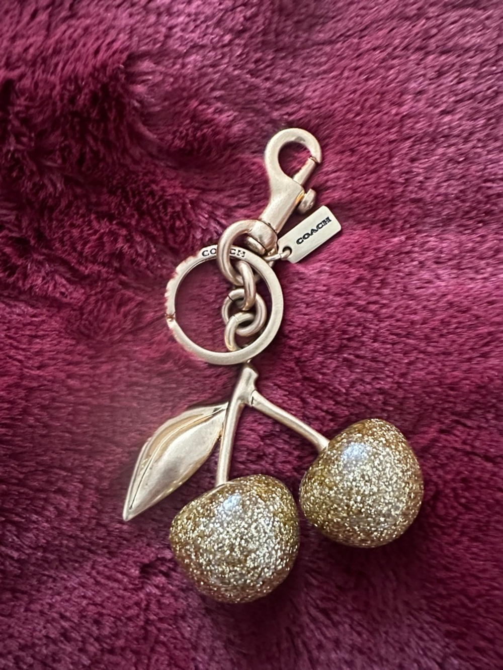 Coach Cherry Keychain Bag Charm